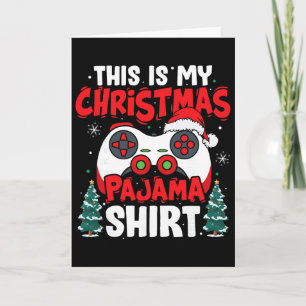 This Is My Christmas Pajama Video Game Gamer Boys Card