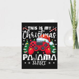 This Is My Christmas Pajama Video Game Gamer Boys  Card