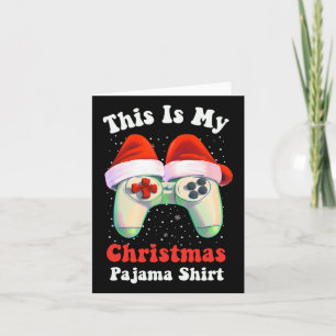 This Is My Christmas Pajama Video Game Gamer Boys  Card