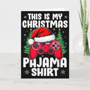 This Is My Christmas Pajama Video Game Gamer Boys  Card