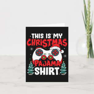 This Is My Christmas Pajama Video Game Gamer Boys Card