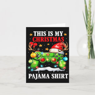 This Is My Christmas Pajama Video Game Gamer Boys Card