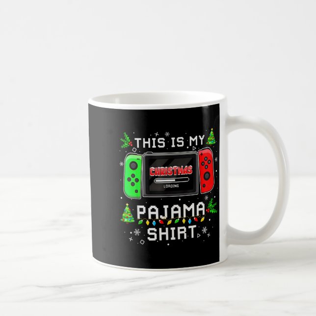 This Is My Christmas Pajama Video Game Gamer Boys  Coffee Mug (Right)