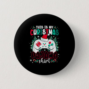 This Is My Christmas Pajama Video Gamer Xmas Tree  6 Cm Round Badge