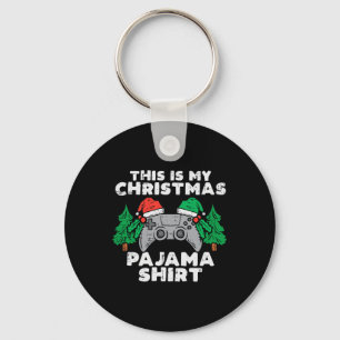 This Is My Christmas Pajama Video Games Boys Men X Key Ring