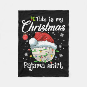 This Is My Christmas Pajama Volleyball Sport Xmas  Fleece Blanket