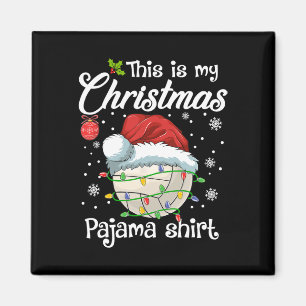 This Is My Christmas Pajama Volleyball Sport Xmas Magnet