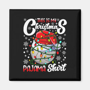 This Is My Christmas Pajama Volleyball Xmas Tree L Magnet