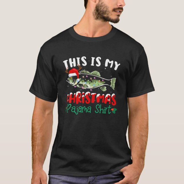 This Is My Christmas Pajama Walleye Tee Gift Xmas (Front)