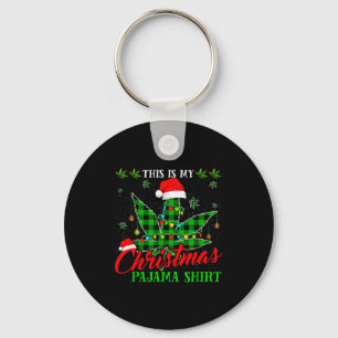 This Is My Christmas Pajama Weed Key Ring