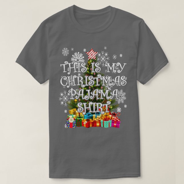 This is my Christmas Pajama  Winter Holiday Season T-Shirt (Design Front)