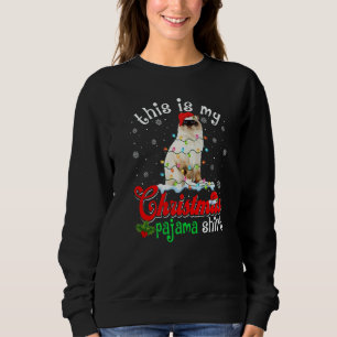 This Is My Christmas Pajama Xmas Birman Cat Tree Sweatshirt