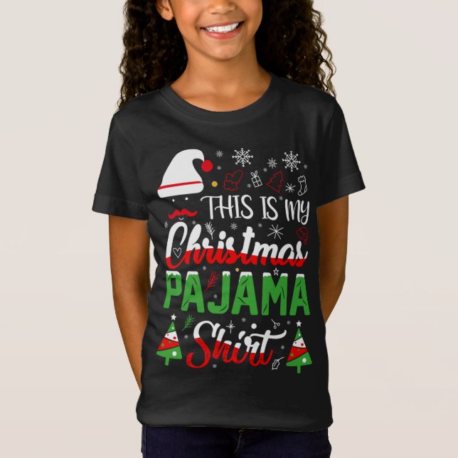 This Is My Christmas Pajama Xmas Family T-Shirt (Front)
