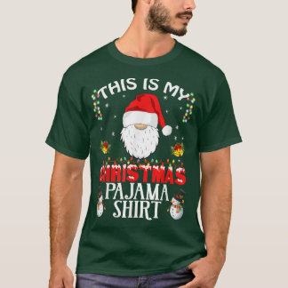 This Is My Christmas Pajama  Xmas Lights Funny Gno T-Shirt