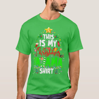 This Is My Christmas Pajama Xmas Lights Funny Holi T-Shirt