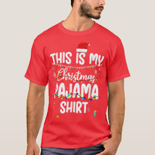 This Is My Christmas Pajama  Xmas String Lights Ho T-Shirt