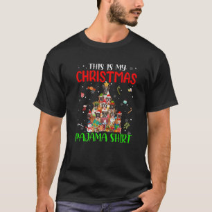 This Is My Christmas Pajama Xmas Tree Lights Boxer T-Shirt