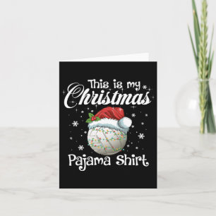 This Is My Christmas Pajama Xmas Volleyball Family Card