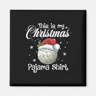 This Is My Christmas Pajama Xmas Volleyball Family Magnet