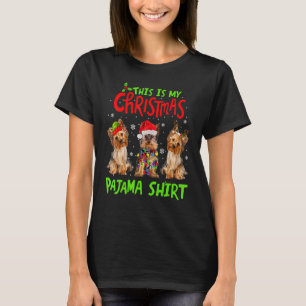 This Is My Christmas Pajama  Yorkie Dog  Xmas T-Shirt