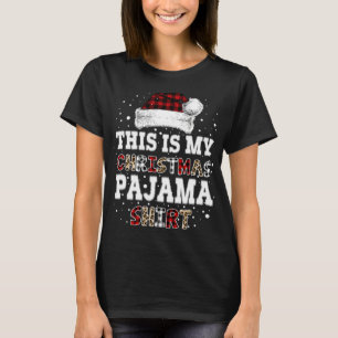 This Is My Christmas PajamaLeopard Buffalo Plaid R T-Shirt