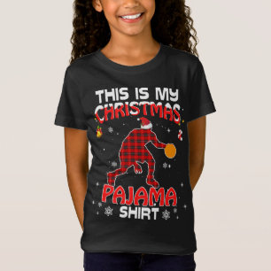 This Is My Christmas PajamaRed Plaid Basketball Xm T-Shirt