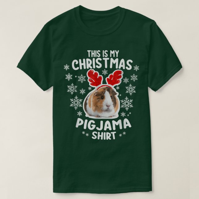 This Is My Christmas Pigjama Guinea Pig Christmas  T-Shirt (Design Front)