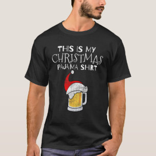 This Is My Christmas Pj Beer Funny Xmas T Shirt