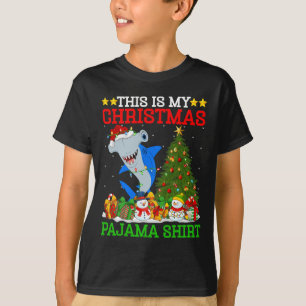 This Is My Christmas Pyjamas Hammerhead Shark Chri T-Shirt