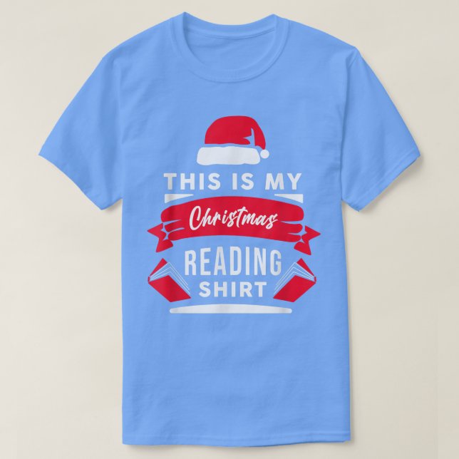 This Is My Christmas Reading Pajama Funny Book Quo T-Shirt (Design Front)