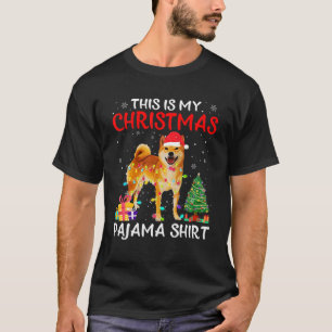 This Is My Christmas Shiba Inu Pajama Xmas Costume T-Shirt