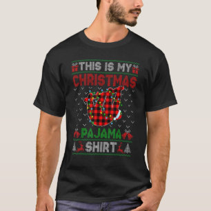 This Is My Christmas Sloth Pajama Xmas Lights T-Shirt