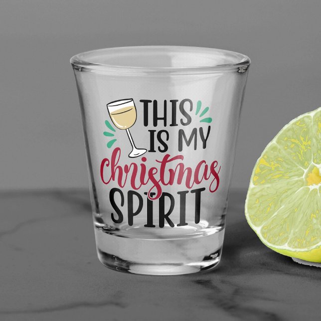 This is My Christmas Spirit | Funny Drinking Humou Shot Glass (Creator Uploaded)