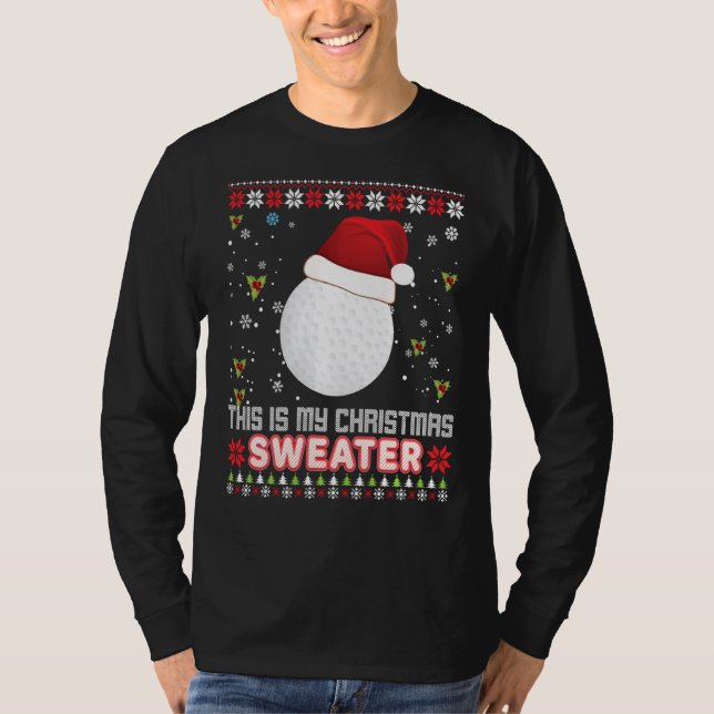 This Is My Christmas Sweater Golf Santa Elf Ugly D (Front)