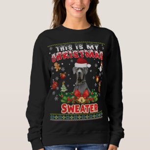 This Is My Christmas Sweater Great Dane Dog Ugly M