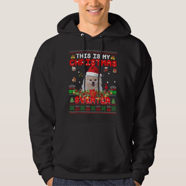 This Is My Christmas Sweater Pomeranian Dog Ugly M (Front)