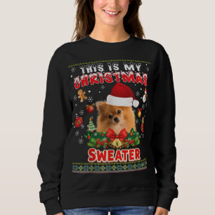 This Is My Christmas Sweater Pomeranian Dog Ugly M