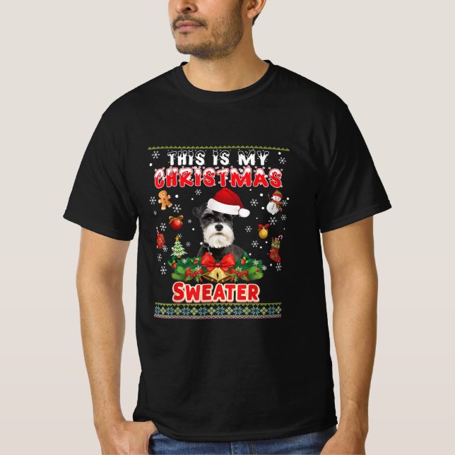 This Is My Christmas Sweater Schnauzer Dog Ugly Me (Front)