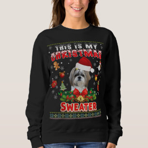 This Is My Christmas Sweater Shih Tzu Dog Ugly Mer