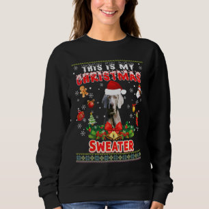 This Is My Christmas Sweater Weimaraner Dog Ugly M