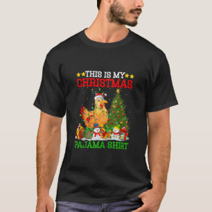 This Is My Christmas Tree Pyjamas Lights Chicken C T-Shirt
