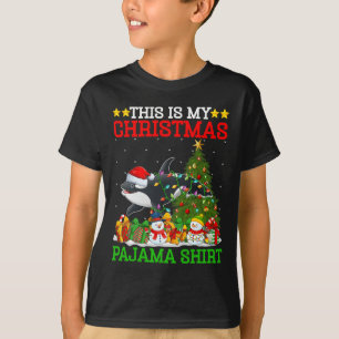This Is My Christmas Tree Pyjamas Orca Lighting Ch T-Shirt