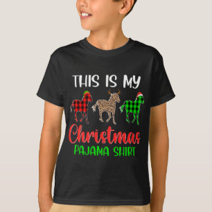 This Is My Christmas Tree Xmas Pajama Horse Animal T-Shirt