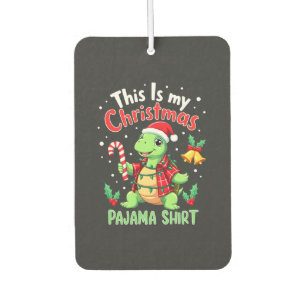 This Is My Christmas Turtle Pajama Shirt Buffalo P Car Air Freshener