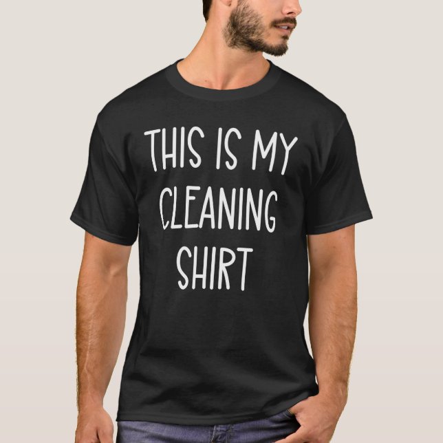 This is My Cleaning Handwritten Quote T-Shirt (Front)