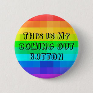 This is My Coming Out Button LGBTQ Gay Pride