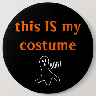 "this IS my costume" button with ghost
