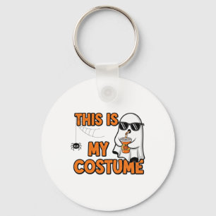 This Is My Costume Funny Halloween Ghost Design Key Ring
