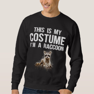 This Is My Costume I'm A Racoon Cute Halloween Sweatshirt