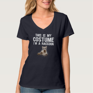 This Is My Costume I'm A Racoon Cute Halloween T-Shirt